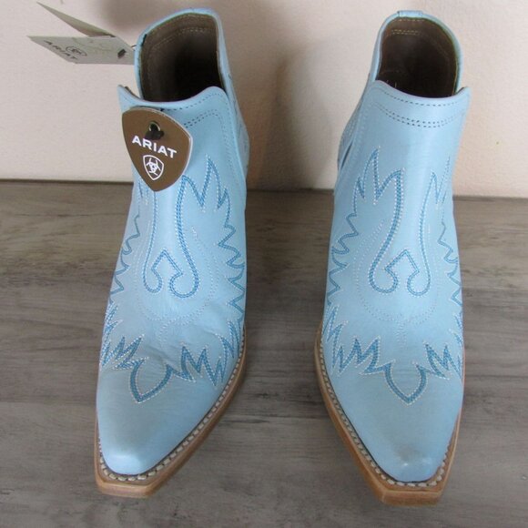 Ariat Women's Dixon Western Ankle Boot - Tiffany Blue - Picture 2 of 4